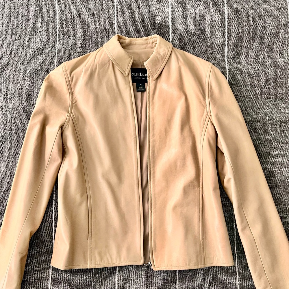 Ralph Lauren Women's Tan Leather Jacket